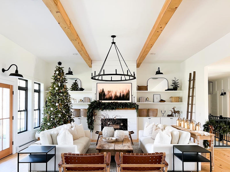 10' Alpine Fir Slim Artificial Christmas Tree 1000 Warm White Led Lights