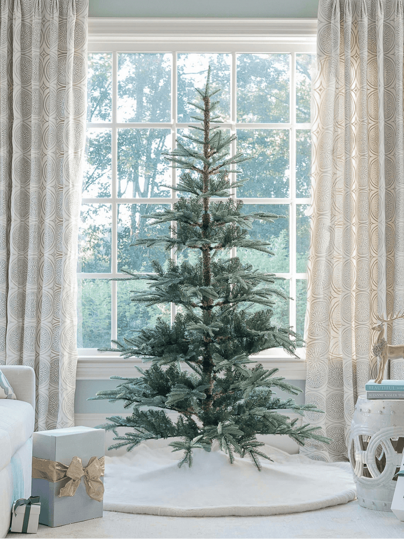 8' King Noble Fir Artificial Christmas Tree with 600 Warm White LED Lights