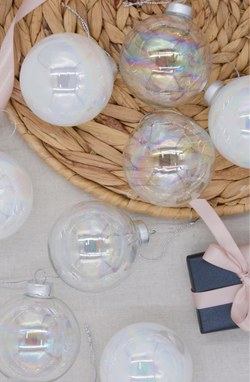 Bubbles Glass Ornament Set (8 Pack)