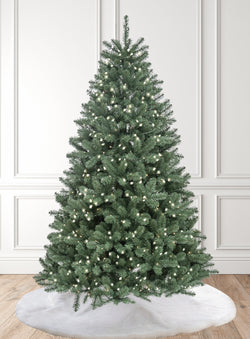 7' Hancock Spruce Artificial Christmas Tree 450 Warm White Led Lights