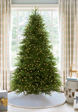 7.5' King Fraser Fir Artificial Christmas Tree with 1000 Warm White & Multi-Color LED Lights
