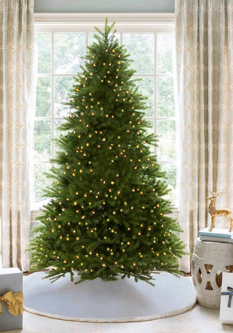 12' King Fraser Fir Artificial Christmas Tree with 2300 Warm White & Multi-Color LED Lights