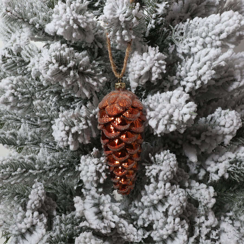 Pinecone Glass Ornament (4 Pack)
