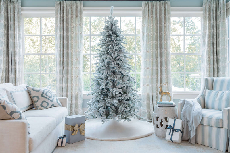 (Open Box) 6.5' Queen Flock® Slim Artificial Christmas Tree Tree Unlit, FINAL SALE