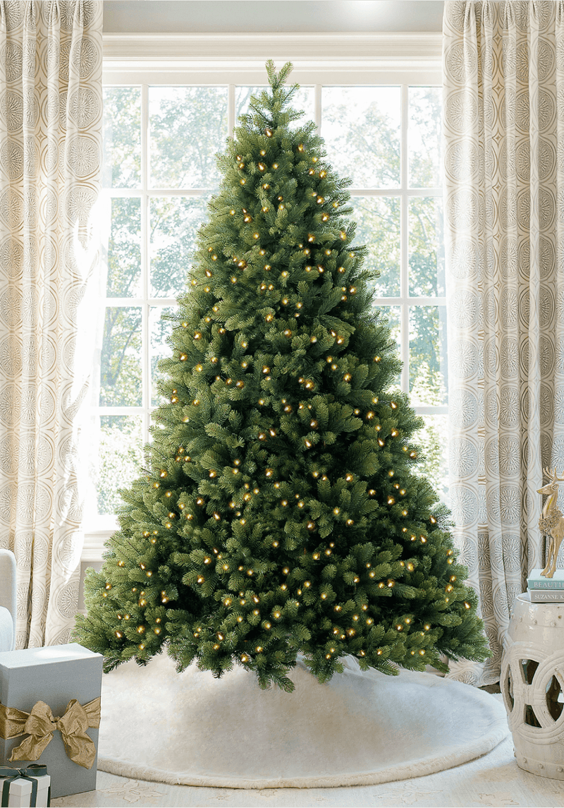 6.5' Royal Fir Artificial Christmas Tree with 850 Warm White & Multi-Color LED Lights
