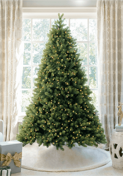 9' Royal Fir Artificial Christmas Tree with 1200 Warm White & Multi-Color LED Lights