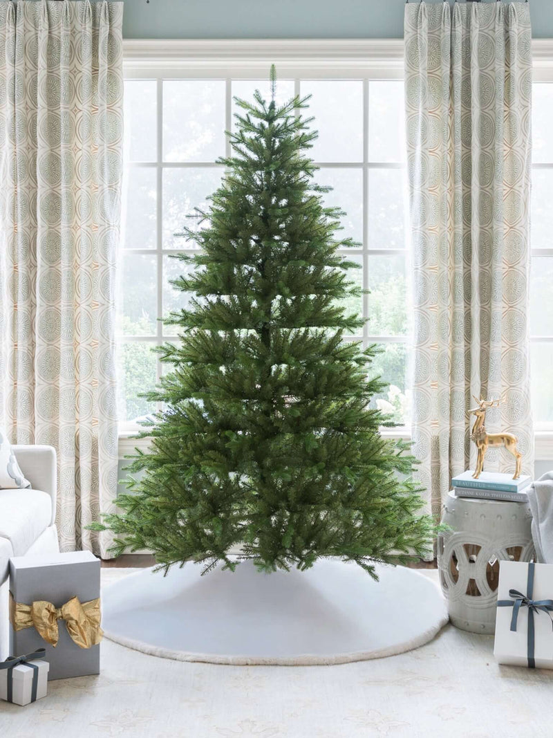 8' Alpine Fir Artificial Christmas Tree 900 Warm White Led Lights