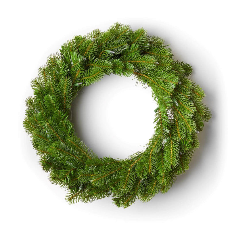 24" King Douglas Fir Wreath with Warm White LED Lights (Battery Operated)