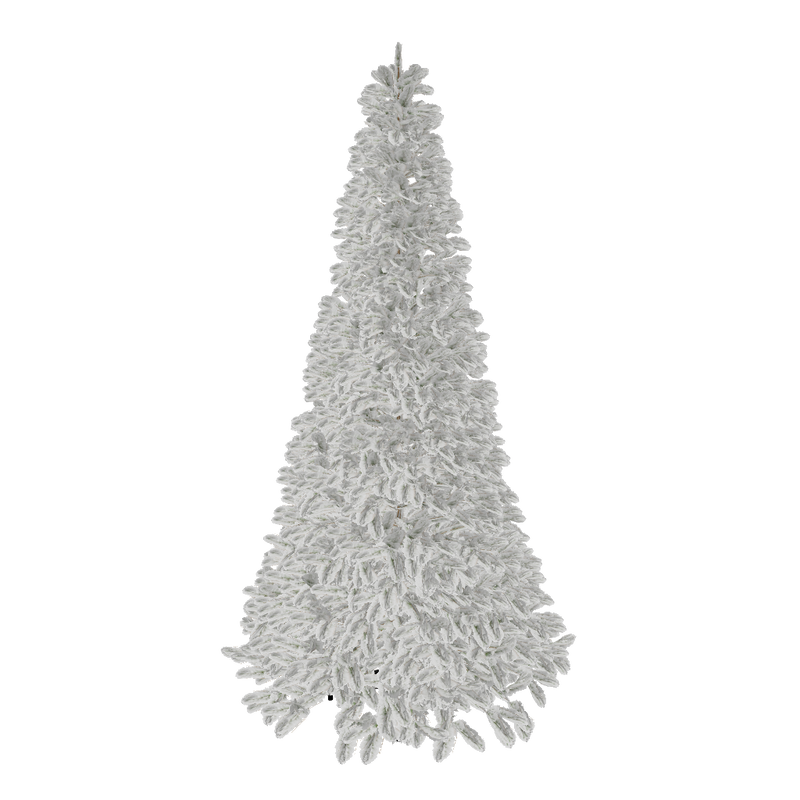 8' Prince Flock® Artificial Christmas Tree with 550 Warm White LED Lights