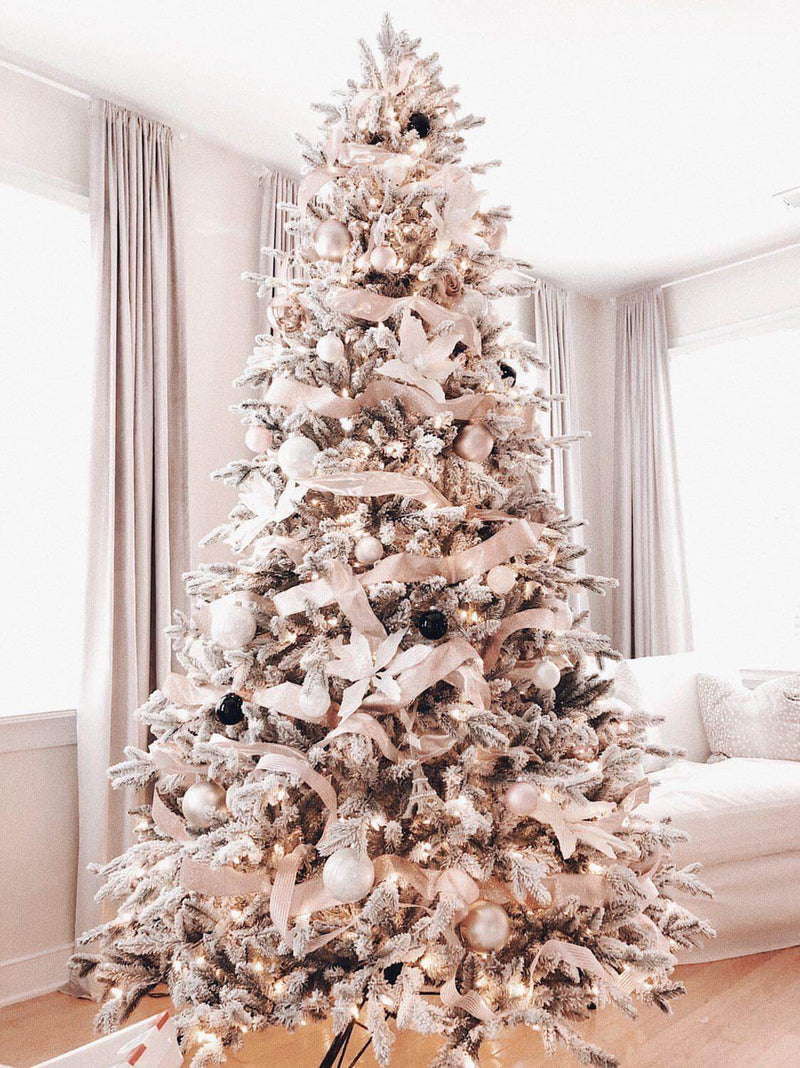 (OPEN BOX) 6.5' Queen Flock® Artificial Christmas Tree Unlit, FINAL SALE